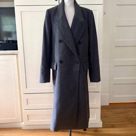 Double-Breasted Coat • Gray • Quince • WM - Picture 3 of 11